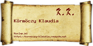 Körmöczy Klaudia névjegykártya